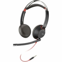 Casque Blackwire 5220 Filaire Sur tête Stéréo Poly - Stéréo - Mini-phone (3.5mm) - Filaire - 20 Hz à 20 kHz - Sur tête - Binaural - Supra-aural - Élimination du bruit Microphone