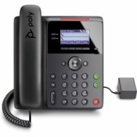 Téléphone IP Edge B20 - Filaire - Filaire - Bureau, Fixation au mur - Noir Poly - VoIP - 2 x Réseasu (RJ-45) - PoE Ports