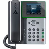 Téléphone IP Edge E320 - Filaire - Avec fil/Sans fil - Bluetooth - Bureau, Fixation au mur Poly - VoIP - 2 x Réseasu (RJ-45) - PoE Ports