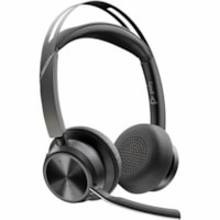 Casque Voyager Focus 2 Câblé / Sans fil Supra-auriculaire, Sur tête Stéréo - Noir Poly - Certification Microsoft Teams - Google Assistant, Siri - Stéréo - USB Type A - Câblé / Sans fil - Bluetooth - 164 pi (50 m) - 20 Hz à 20 kHz - Supra-aur