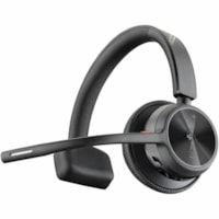 Poly Voyager 4310 Microsoft Teams Certified Headset + BT700 Dongle + Charging Stand - Microsoft Teams Certification - Google Assistant, Siri - Mono - USB Type A - Wired/Wireless - Bluetooth - 298.6 ft (91 m) - 20 Hz to 20 kHz - Over-the-head, On-ear - Monaural - Supra-aural - 4.9 ft (1.50 m) Cable -