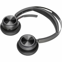 Casque Voyager Focus 2 Câblé / Sans fil Supra-auriculaire, Sur tête Stéréo - Noir Poly - Siri, Google Assistant - Stéréo - USB Type C, Micro USB - Câblé / Sans fil - Bluetooth - 164 pi (50 m) - 20 Hz à 20 kHz - Supra-auriculaire, Sur tête - 