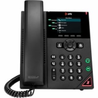 Téléphone IP VVX 250 - Filaire - Filaire - Bureau, Fixation au mur - Noir Poly - VoIP - 2 x Réseasu (RJ-45) - PoE Ports