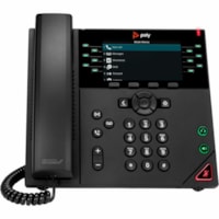 Téléphone IP VVX 450 - Filaire - Filaire - Bureau, Fixation au mur - Noir Poly - VoIP - 2 x Réseasu (RJ-45) - PoE Ports