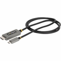 Câble audiovisuel/transfert de données 3 pi HDMI/USB-C - 1 StarTech.com - 3 pi HDMI/USB-C Câble audiovisuel/transfert de données pour Périphérique audio/vidéo, Moniteur, Ordinateur Portable, MacBook Pro - Supports up to 7680 x 4320 - Blindé - Gri