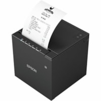 Epson OmniLink TM-m30III Desktop Direct Thermal Printer - Monochrome - Receipt Print - Fast Ethernet - USB - USB Host - With Cutter - Black - 300 mm/s Mono - 203 dpi - 3.13" (79.50 mm) Label WidthAutomatic Cutting - For PC, iOS, Android, Mac, SPARC