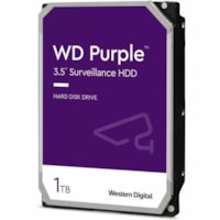 Disque SSD Purple WD11PURZ 1 To - 3.5" Interne - SATA (SATA/600) - Enregistrement magnétique conventionnel (CMR) Methode WD - Système de vidéo surveillance Appareil compatible - 5400tr/min - 3 Année Garantie - 1