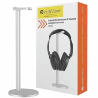 IntekView Slim Aluminum Desktop Headphone Stand - HS100 - 10.90" (276.86 mm) Height - Desktop - Aluminum, Silicone - Beige, Black