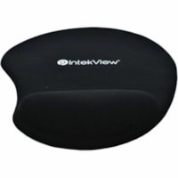 IntekView Mouse Pad - 1" (25.40 mm) x 8" (203.20 mm) Dimension - Black - Polyester Fabric - Mouse - 1 Pack