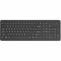 HP 225 Keyboard - Wireless Connectivity - RF - 32.81 ft (10000 mm) - 2.40 GHz - Universal - TouchPad - Plunger Keyswitch - AAA Battery Size Supported - Black