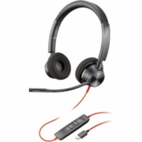 Casque Blackwire 3320 Filaire Supra-auriculaire Stéréo - Noir Poly - Certification Microsoft Teams - Stéréo - USB Type C, Mini-phone (3.5mm) - Filaire - 32 Ohm - 20 Hz à 20 kHz - Supra-auriculaire - Binaural - Oreillette - 7,1 pi Câble - Omnidirectionnelle Micr