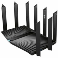 TP-Link Archer AXE95 Wi-Fi 6E IEEE 802.11 a/b/g/n/ac/ax Ethernet Wireless Router - Tri Band - 2.40 GHz ISM Band - 5 GHz UNII Band - 8 x Antenna - 975 MB/s Wireless Speed - 4 x Network Port - 1 x Broadband Port - USB - 2.5 Gigabit Ethernet - VPN Supported