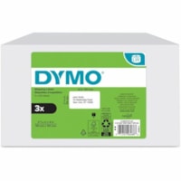 Dymo Shipping Label - 2 5/16" (58.67 mm) Height x 4" (101.60 mm) Width - Rectangle - Thermal Transfer, Direct Thermal, Thermal - Black, White - Paper - 300 / Roll - 900 Total Label(s) - Water Resistant - Removable, Damage Resistant - 3 / Box