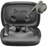 Poly Voyager Free 60 UC Earset - Microsoft Teams Certification - Google Assistant, Siri - Stereo - True Wireless - Bluetooth - 98.4 ft - 20 Hz to 20 kHz - Earbud - Binaural - In-ear - Carbon Black