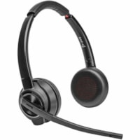 Poly Savi 8400 Office 8420 Headset - Microsoft Teams Certification - Stereo - Wireless - Bluetooth/DECT - 590.6 ft - 20 Hz to 20 kHz - On-ear, Over-the-head - Binaural - Supra-aural - Noise Cancelling Microphone - Black