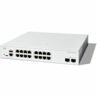 Cisco Catalyst C1200-16T-2G Ethernet Switch - 16 Ports - Manageable - Gigabit Ethernet - 1000Base-X, 10/100/1000Base-T - 3 Layer Supported - Modular - 2 SFP Slots - 18.37 W Power Consumption - Optical Fiber, Twisted Pair - 1U - Rack-mountable