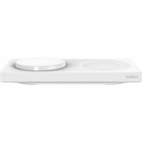 Belkin BoostCharge Pro 2-in-1 Wireless Charging Pad with MagSafe 15W - For iPhone, AirPod, MacBook - Input connectors: USB - Proprietary Battery Size - Fast Charging, LED Indicator, MagSafe Technology