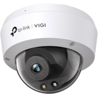 TP-Link VIGI C240 4 Megapixel Network Camera - Color - Dome - 98.43 ft (30 m) Infrared/Color Night Vision - H.265+, H.265, H.264, H.264+ - 2560 x 1440 - 2.8 mm Fixed Lens - 30 fps - CMOS - Fast Ethernet - Ceiling Mount - IK10 - IP67 - Vandal Proof, Water Proof, Vandal Resistant, Rain Resistant, Dust