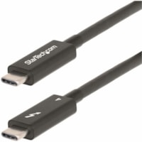 StarTech.com 6ft (2m) Active Thunderbolt 4 Cable, 40Gbps, 100W PD, 4K/8K Video, Intel-Certified, Compatible w/Thunderbolt 3/USB 3.2/DisplayPort - 6.6ft (2m) Active Thunderbolt 4 cable w/ chipset enables optimal signal quality for consistent 40 Gbps performance; Compatible w/ TB3 USB4/USB-C; Thunderb