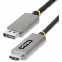 Câble audiovisuel 6 pi (1,83 m) DisplayPort/HDMI - 1 StarTech.com - 6 pi (1,83 m) DisplayPort/HDMI Câble audiovisuel pour Ordinateur de bureau, Moniteur - Supports up to 7680 x 4320 - Blindé - Nickel Connecteur plaqué - Noir, Gris - 1