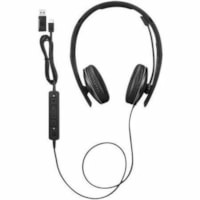 Casque Filaire Supra-auriculaire, Sur tête Stéréo - Noir Lenovo - Certification Microsoft Teams - Stéréo - USB Type C - Filaire - 2,2 Kilo Ohm - 20 Hz à 20 kHz - Supra-auriculaire, Sur tête - Binaural - Oreillette - 5,9 pi (1,79 m) Câble - Élimination du bruit 