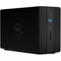 Système de stockage DAS Gemini 2 x Total de compartiments - 24 To HDD - 2 x 12To Bureau OWC - 2 x Disque dure supporté - 2 x Disque Dur (HDD) Installé - 24 To Capacité du Disque Dur (HDD) Installé - Serial ATA - 2 x SSD supporté - 0 x Disque Electronique (SS