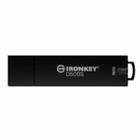 Clé USB D500S 16 Go USB 3.2 (Gen 1) Type A Durci - XTS-AES, 256 bits AES IronKey - 16 Go - USB 3.2 (Gen 1) Type A - 260 Mo/s Vitesse de Lecture - 190 Mo/s Vitesse d'écriture - XTS-AES, 256 bits AES