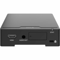 AXIS D1110 Video Decoder 4K - Functions: Video Decoding, Video Streaming, Video Compression, Video Processing - 2 GB - 1080p, 720p - 3840 x 2160 - 60 fps - 4K UHD, Full HD, HD - H.264 AVC, MPEG-4, H.265 (HEVC) - Network (RJ-45) - USB - Audio Line Out - PC 