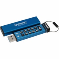 Clé USB Keypad 200 256 Go USB 3.2 (Gen 1) Type A - 256 bits AES IronKey - 256 Go - USB 3.2 (Gen 1) Type A - 145 Mo/s Vitesse de Lecture - 115 Mo/s Vitesse d'écriture - 256 bits AES - 3 Année Garantie