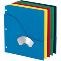 Pendaflex Letter Pocket Folder - 8 1/2" x 11" - Paper - Assorted - 0% Recycled - 10 / Pack