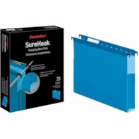 Pendaflex SureHook 1/5 Tab Cut Letter, Legal Recycled Hanging Folder - 2" (50.80 mm) Folder Capacity - 8 1/2" (215.90 mm) x 11" (279.40 mm), 8 1/2" (215.90 mm) x 14" (355.60 mm) - 400 Sheet Capacity - 2" (50.80 mm) Expansion - Top Tab Position - Paper Stock, Fiber, Plastic, Paper, Pressboard - Blue 