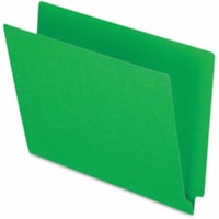 Esselte Letter Recycled End Tab File Folder - 8 1/2" x 11" - 3/4" Expansion - Green - 10% Recycled - 100 / Box