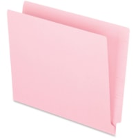 Esselte Letter Recycled End Tab File Folder - 8 1/2" x 11" - 3/4" Expansion - Pink - 10% Recycled - 100 / Box