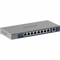 Commutateur Ethernet GS108MX 9 Ports - Gigabit Ethernet, 10 Gigabit Ethernet - 10/100/1000Base-T, 10GBase-X Netgear - 9 Ports - Gigabit Ethernet, 10 Gigabit Ethernet - 10/100/1000Base-T, 10GBase-X - 2 Couche supportée - Paire torsadée, Fibre Optique - Bureau, Fixation au mur, Compacte 