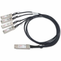 Ortronics DAC Network Cable - 3.3 ft DAC Network Cable for Network Device - First End: 1 x QSFP+ Network - Second End: 4 x SFP+ Network - 40 Gbit/s