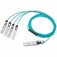 Ortronics Fiber Optic Network Cable - 23 ft Fiber Optic Network Cable for Network Device - First End: 1 x QSFP+ Network - Second End: 4 x SFP+ Network - 40 Gbit/s - LSZH