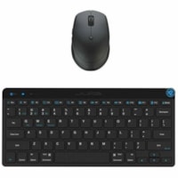 JLab GO Keyboard & Mouse - USB Wireless Bluetooth 2.40 GHz Keyboard - Black - USB Wireless Bluetooth Mouse - Black - Media Knob Hot Key(s) - Compatible with Notebook, Smartphone, Tablet