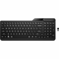 HP 475 Dual-Mode Wireless Keyboard - Wireless Connectivity - Bluetooth - 32.81 ft (10000.49 mm) - 2.40 GHz - USB Type A Interface - Microphone Mute, Emoji, Language Switch Hot Key(s) - Windows 11, Windows 10, Mac OS, ChromeOS - English (US) - PC, Mac - Plunger Keyswitch - AA Battery Size Supported -