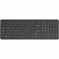 HP 225 Keyboard - Wireless Connectivity - RF - 32.81 ft (10000 mm) - 2.40 GHz - Universal - Plunger Keyswitch - AAA Battery Size Supported - Black