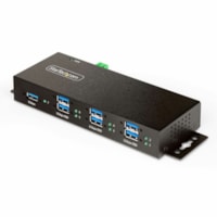 StarTech.com 7-Port Managed USB Hub, Heavy Duty Metal Industrial Housing, ESD & Surge Protection, Wall/Desk/Din-Rail Mountable, USB 5Gbps - 7-Port USB 3.2 Gen 1 5Gbps Managed Industrial USB Hub - Software works to enable/disable individual or all ports and reboot the hub - Supports CLI commands - Me