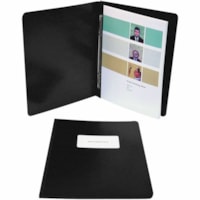 Couverture de rapport Presstex format lettre avec Attache ACCO - 3 po (76,20 mm) Capacité du classeur - 8 1/2 po (215,90 mm) x 11 po (279,40 mm) - 1 x Broche Attache(s) - Tyvek, Presstex - Noir - 1