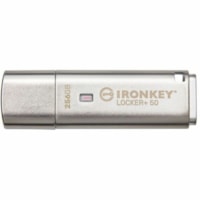 Clé USB IronKey Locker+ 50 256 Go USB 3.2 (Gen 1) Type A - XTS-AES Kingston - 256 Go - USB 3.2 (Gen 1) Type A - 145 Mo/s Vitesse de Lecture - 115 Mo/s Vitesse d'écriture - XTS-AES