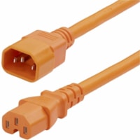 StarTech.com 6ft (1.8m) Heavy Duty PDU Power Cord, IEC 60320 C14 to C15, 15A 250V, 14AWG, Orange Power Cable, UL Listed - 10ft universal power cord with IEC 60320 C14 to C15 connectors; 250V at 15A; UL Listed; Col 100% Copper Wire; Fire Rating: VW-1; 14AWG; Jacket Rating: SJT; Temp Range -4 to 221&d