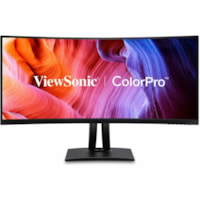 Moniteur LED ColorPro VP3456A 34 po Classe UW-QHD Écran incurvé - 21:9 - Noir ViewSonic - 34 po Visible - Alignement vertical (VA) - LED Rétroéclairage - 3440 x 1440 - 16,7 Millions de Couleurs - FreeSync - 400 cd/m² - 5 ms - 75 Hz Fréquence de rafraîchissement - Hau