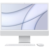 Apple iMac MQR93LL/A All-in-One Computer - Apple M3 - 8 GB - 256 GB SSD - 24" (609.60 mm) 4.5K - Desktop - Silver - Apple M3 Chip - 4480 x 2520 - macOS Sonoma - English (US) Keyboard - IEEE 802.11ax - 143 W