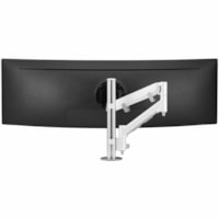 Atdec Desk Mount for Monitor, Display, Curved Screen Display, All-in-One Computer, Flat Panel Display - White - Landscape/Portrait - Height Adjustable - 1 Display(s) Supported - 14 kg Load Capacity - 75 x 75, 100 x 100 - VESA Mount Compatible - Aluminum