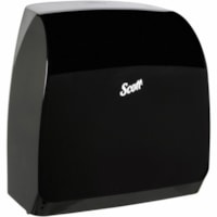 Scott Slimroll Towel Dispenser - 13.02" (330.71 mm) Height x 12.65" (321.31 mm) Width x 7.18" (182.37 mm) Depth - Plastic - Black - Hygienic, Compact, Wall Mountable, Touch-free - 1.0 / Carton