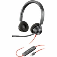 Casque Blackwire 3320 Filaire Supra-auriculaire Stéréo - Noir Poly - Stéréo - USB Type C, Mini-phone (3.5mm) - Filaire - 32 Ohm - Supra-auriculaire - Binaural - Oreillette - 7,1 pi Câble - Omnidirectionnelle Microphone - Noir