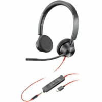 Casque Blackwire 3325 Filaire Supra-auriculaire Stéréo - Noir Poly - Stéréo - USB Type C, Mini-phone (3.5mm) - Filaire - 32 Ohm - Supra-auriculaire - Binaural - Oreillette - 7 pi Câble - Omnidirectionnelle Microphone - Noir