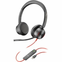 Casque Blackwire 8225 Filaire Supra-auriculaire Stéréo - Noir Poly - Stéréo - USB Type C - Filaire - 32 Ohm - Supra-auriculaire - Binaural - Oreillette - 7,1 pi (2,16 m) Câble - Omnidirectionnelle, Élimination du bruit Microphone - Noir